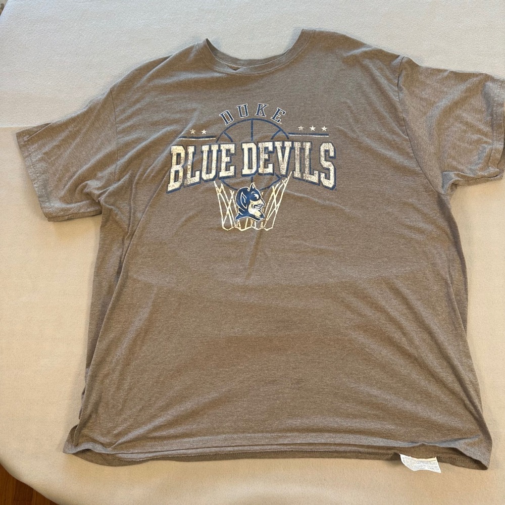 Champion T-Shirt Mens 2XL Brown Duke Blue Devils Basketball Graphic Tee TriBlend - Picture 1 of 9